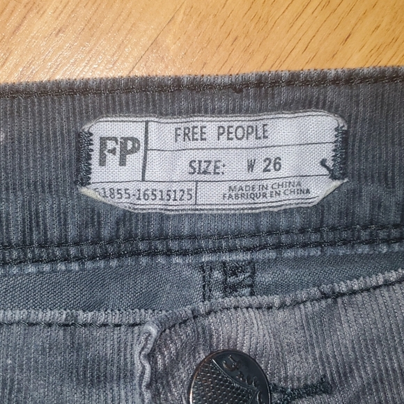 Free people gray corduroy pants size w26 - Picture 6 of 7